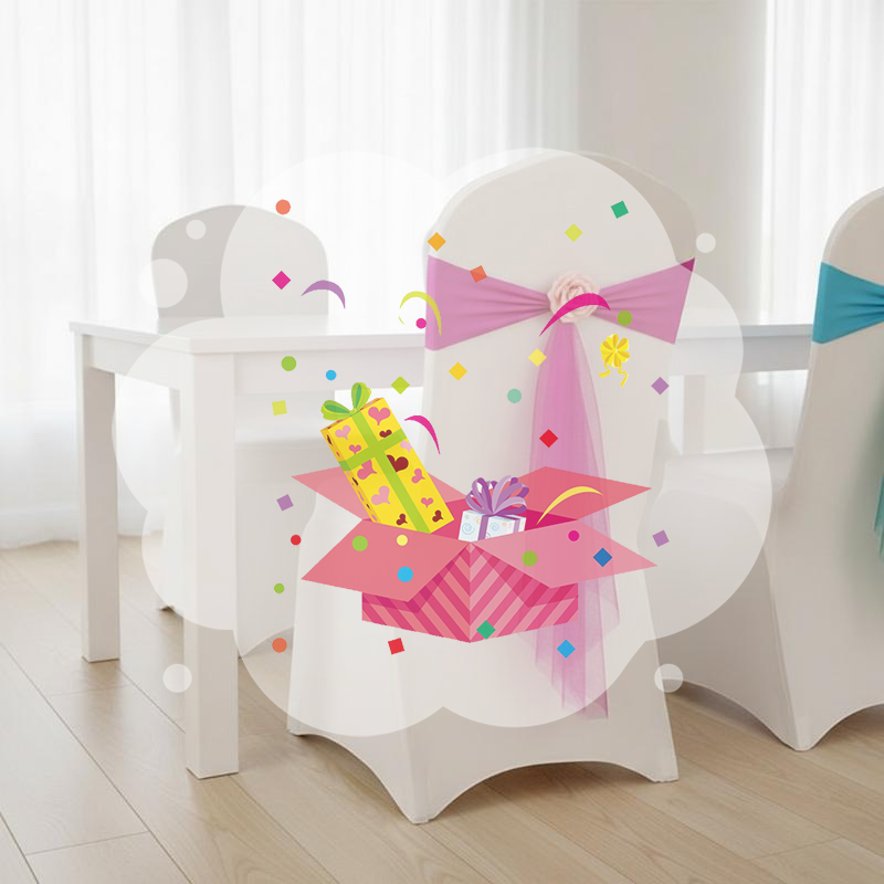 Chair Sash Organza - オーガンザチェアサッシュ1枚、フラワースパンデックスオーガンザチェアデコレーション、ウェディングパーティー、フェスティバル用チェアカバーとクリスマス用リボン