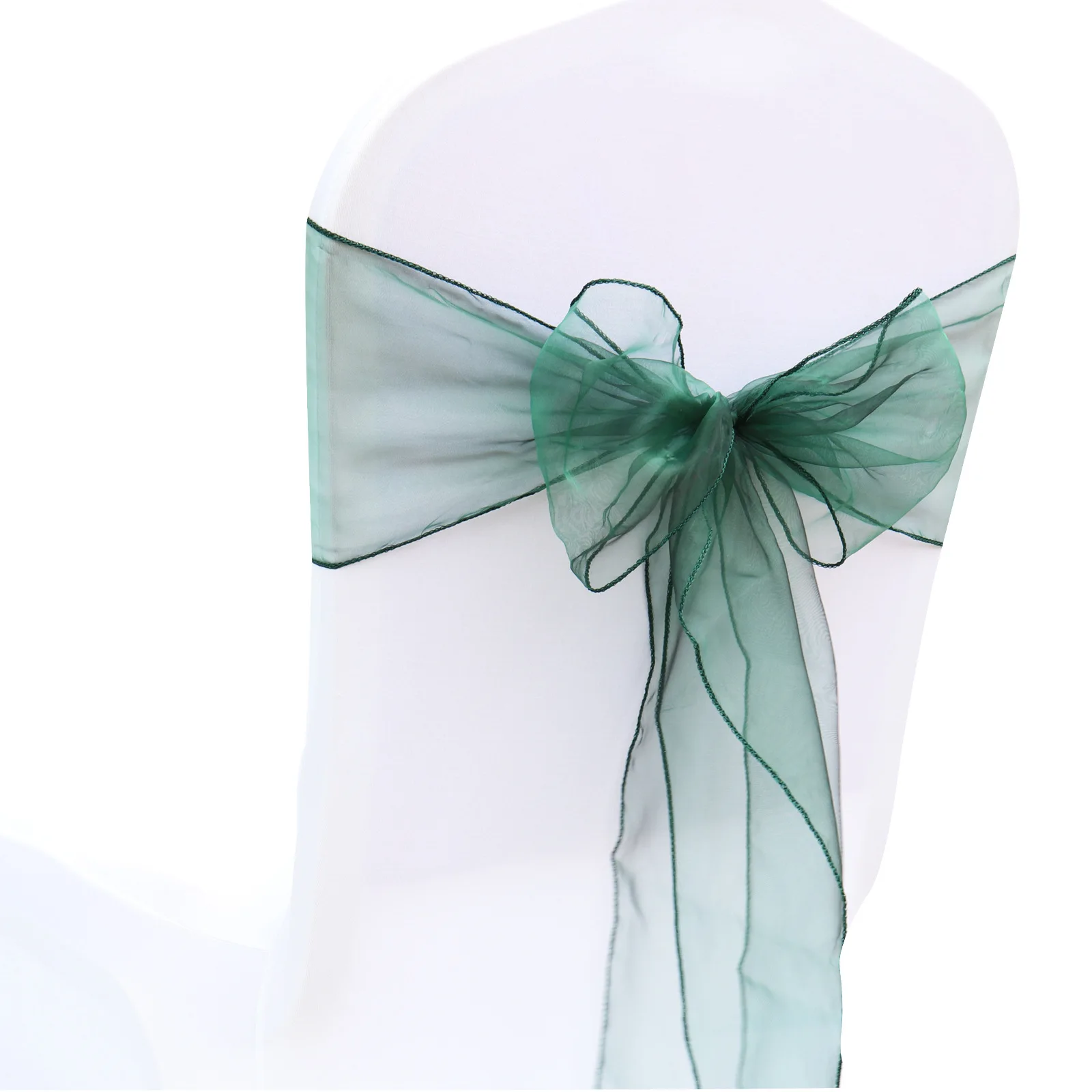 Chair Sash Organza - 卸売 10/50 パックオーガンザ宴会椅子サッシュサッシュ蝶ネクタイ結婚式パーティーの装飾イベント用品椅子カバーサッシュ