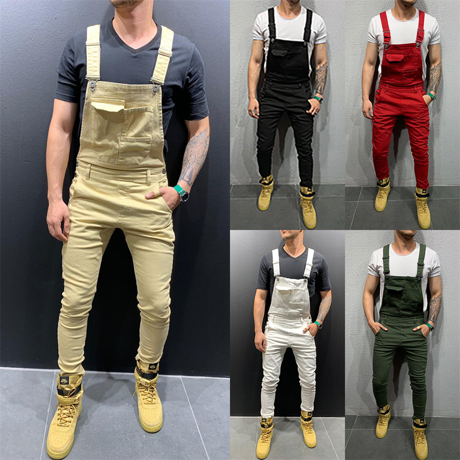 Wedding Job - メンズマルチポケットジーンズ,カモフラージュジャンプスーツ,ビブオーバーオール,カーゴワークパンツ,ハイストリートジーンズ,スリムファッション,ストリートウェア