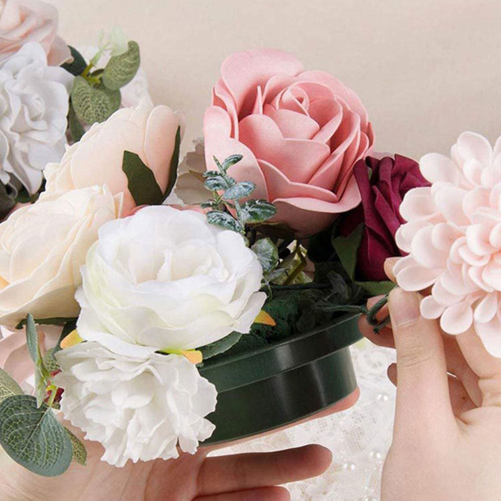 Wedding Floral Supply - 2個入り丸型花用土、吸水性のあるフラワーベース、フラワーデコレーションボウル、ウェディングイベント用