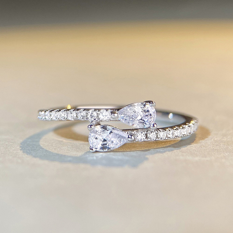 925 スターリングシルバー明るいジルコニア指輪女性アクセサ - Wedding Z のレビューと価格
