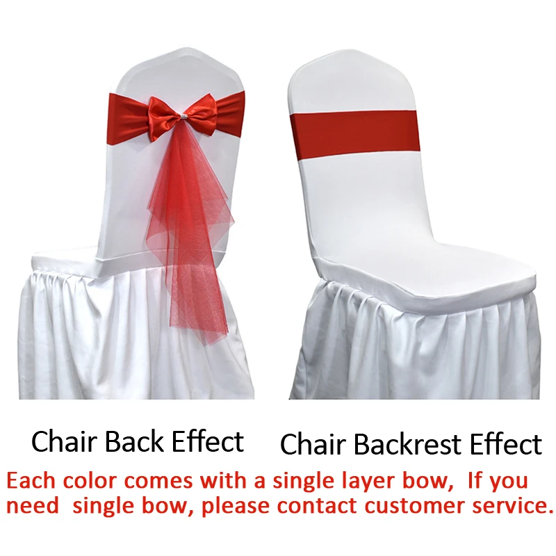 10 50 個スパンデックス椅子サッシガーゼ結婚式ライクラ椅 - Chair Sash Organza のレビューと価格