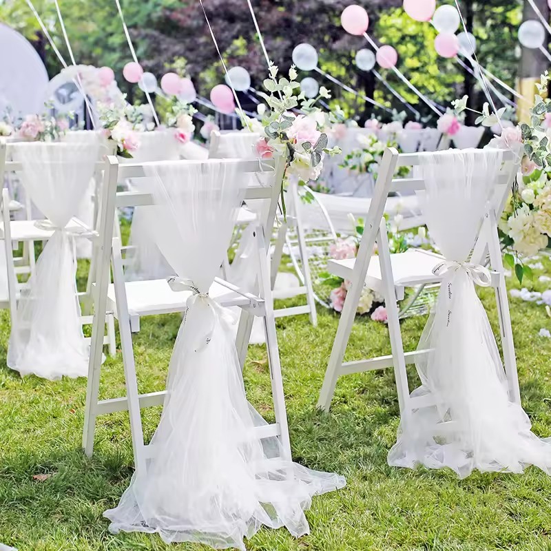 10 メートルの結婚式の装飾チュールロールクリスタルオーガン - Chair Sash Organza のレビューと価格