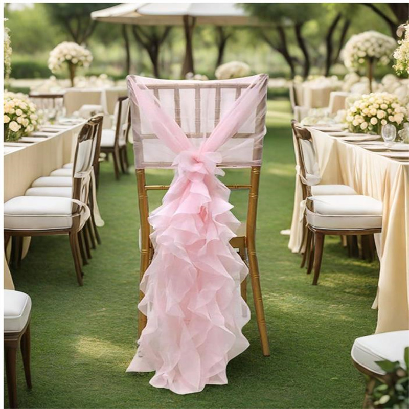 竹製の椅子の装飾、キアヴァリチェアのサッシュボール、結婚式の - Chair Sash Organza のレビューと価格