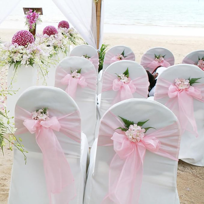 オーガンザチェアサッシュリボン 100/50/10個入り ユ - Chair Sash Organza のレビューと価格