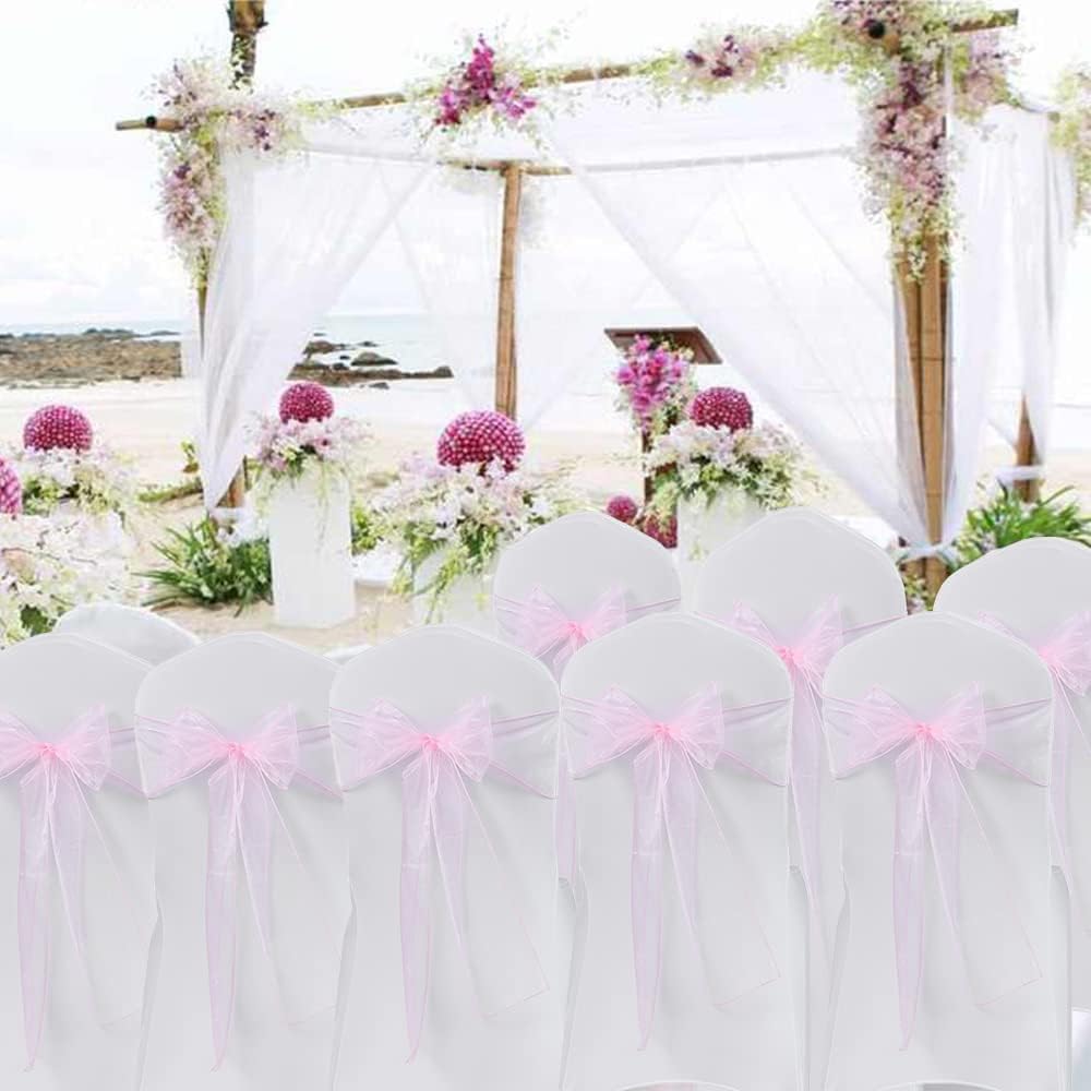 オーガンザチェアサッシュリボン 100/50/10個入り ユ - Chair Sash Organza のレビューと価格