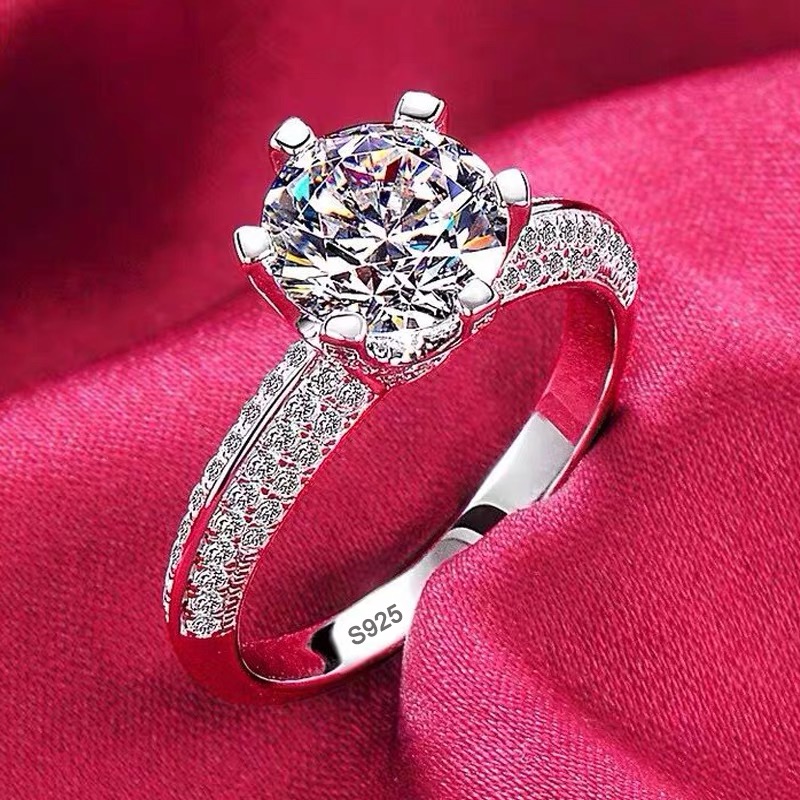 証明書付き 高級 18K ホワイト ゴールド リング、100 - Wedding Zone のレビューと価格
