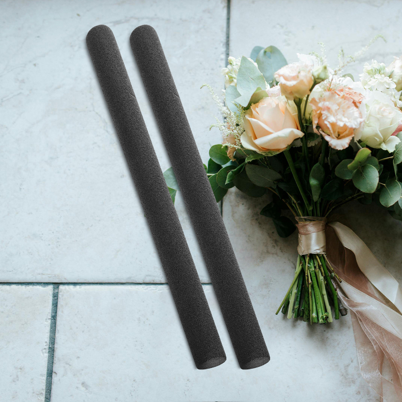 8本入り フローラルフォームロッド ブラック 1.6 X 1 - Wedding Floral Supply のレビューと価格