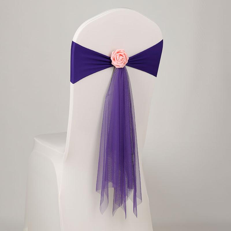 オーガンザチェアサッシュ1枚、フラワースパンデックスオーガン - Chair Sash Organza のレビューと価格