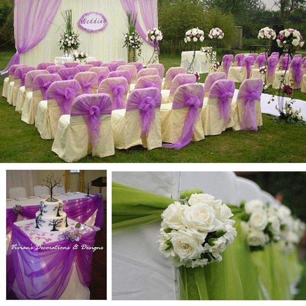 結婚式の装飾用のクリスタルオーガンザチュールロール,誕生日パ - Chair Sash Organza のレビューと価格