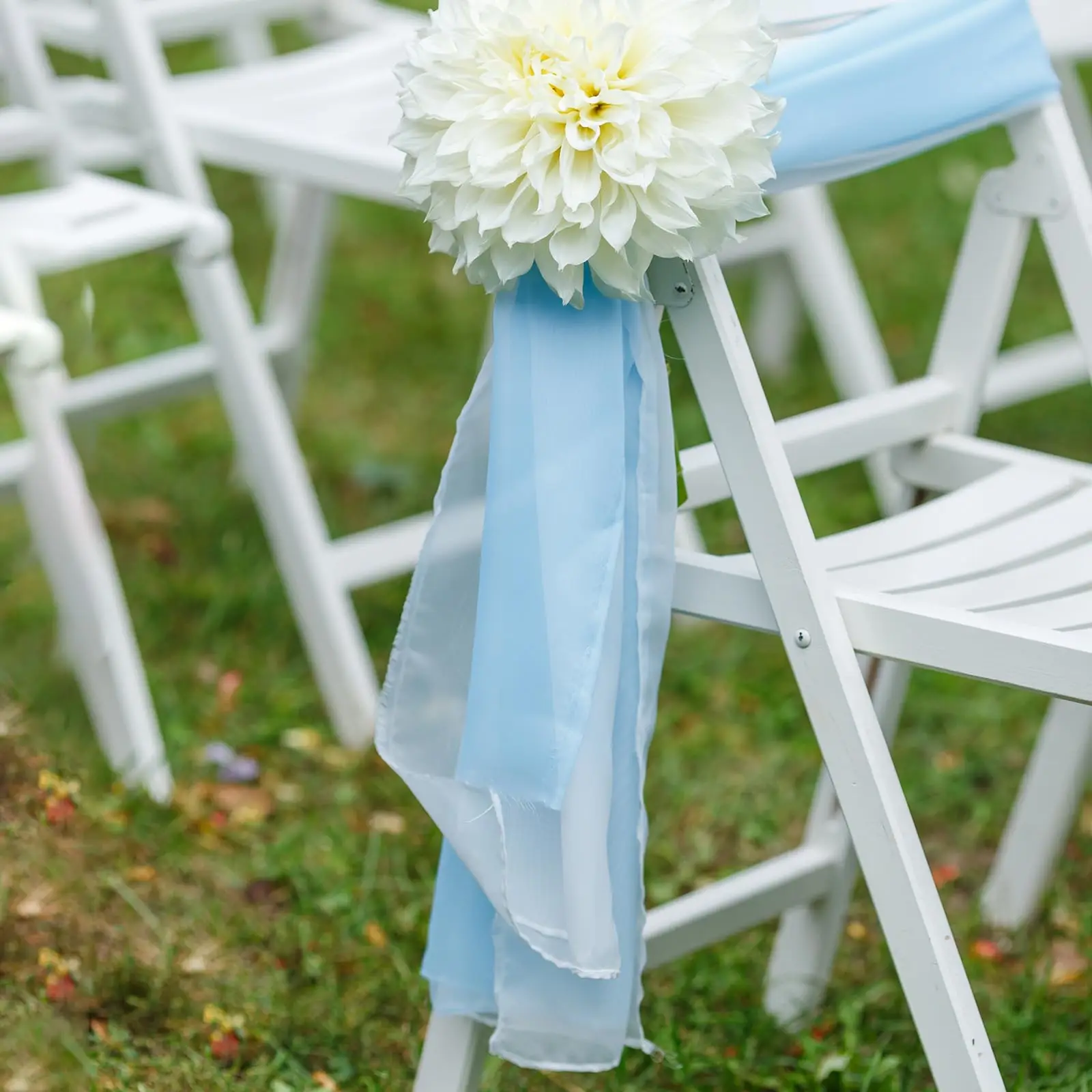 椅子用オーガンザノットバンド,椅子ベルト,イベントデコレーシ - Chair Sash Organza のレビューと価格