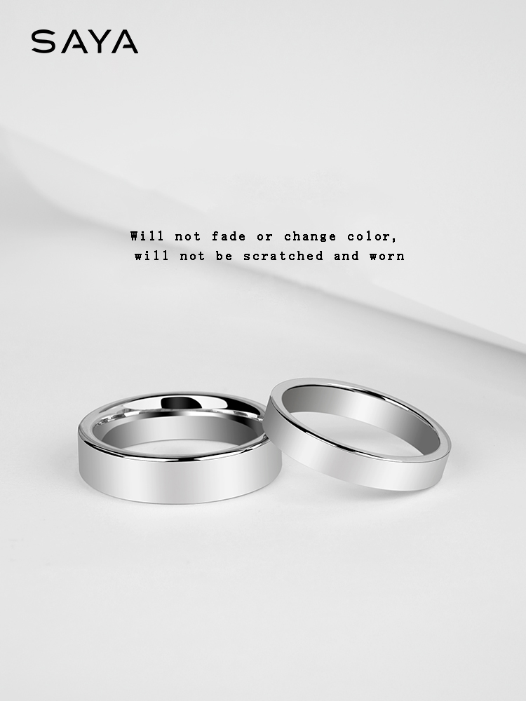 男性と女性のためのタングステンリング,シンプルなシルバーリン - Wedding Zone のレビューと価格