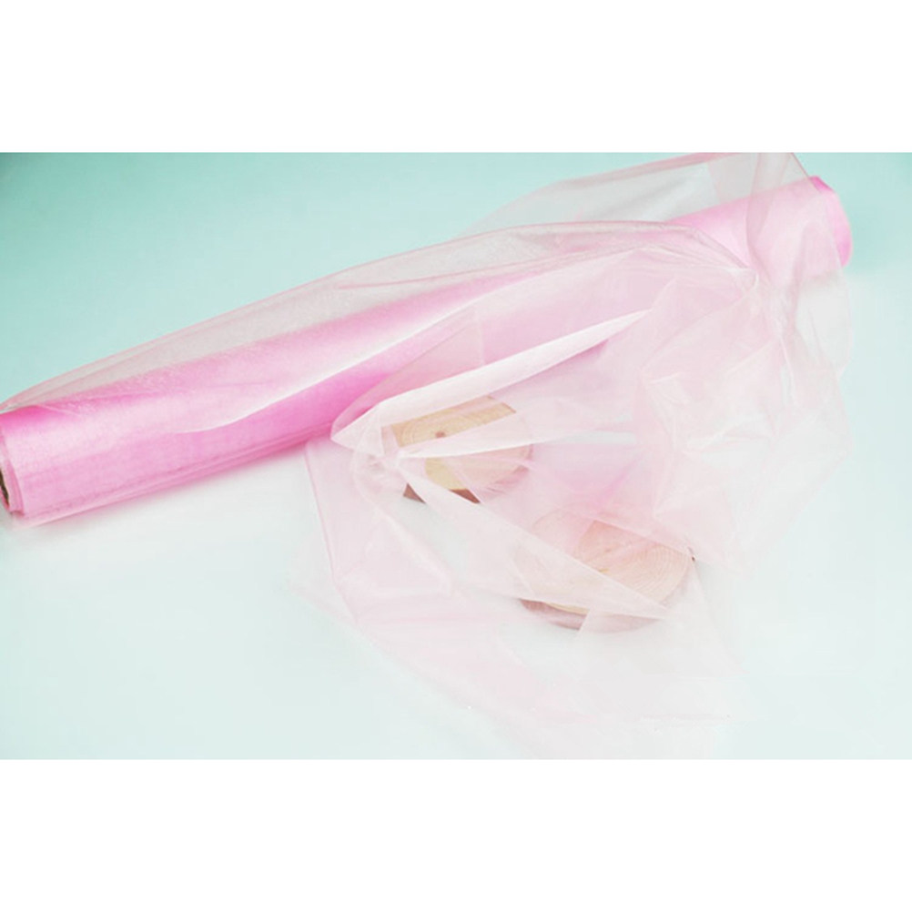 900Mオーガンザロール生地ライトピンクウェディングパーティ - Chair Sash Organza のレビューと価格