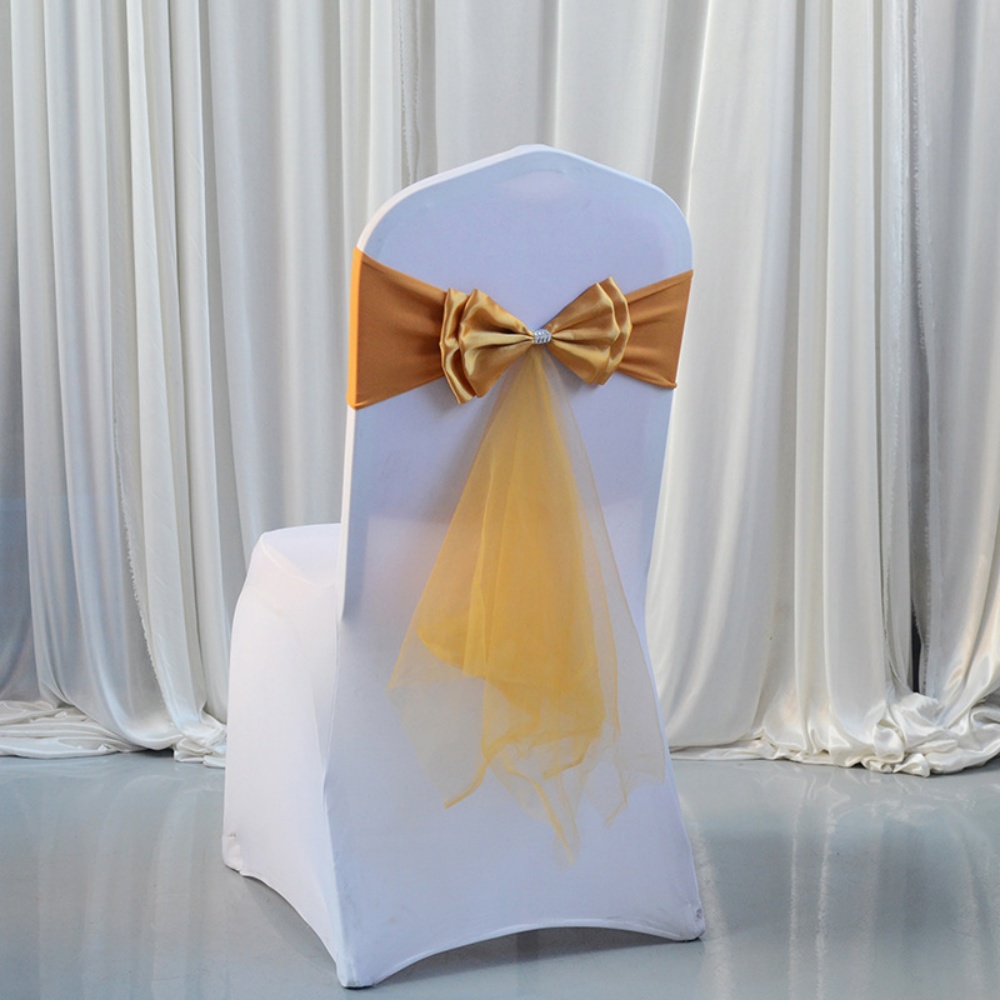 ストレッチボウノットカスタマイズ可能なオーガンザリボンサッシ - Chair Sash Organza のレビューと価格