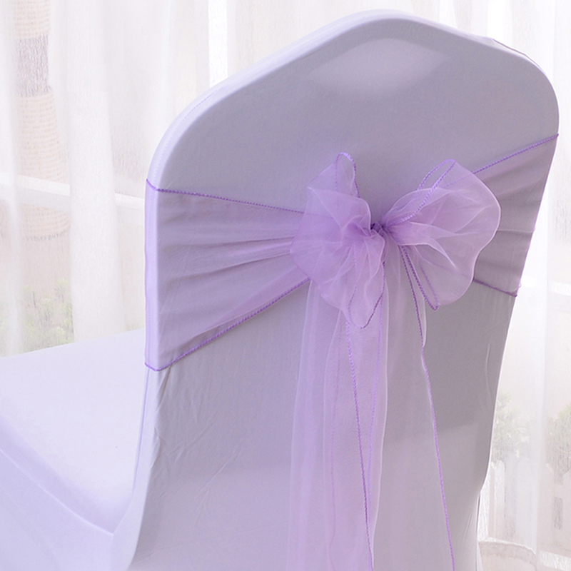 10/50/100 個の結婚式の椅子の装飾オーガンザ椅子サッ - Chair Sash Organza のレビューと価格