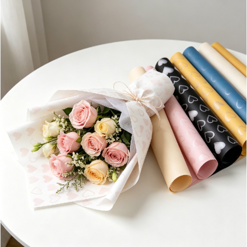 シルバーハートハンスフローラルラップペーパーDIYギフトブー - Wedding Floral Supply のレビューと価格